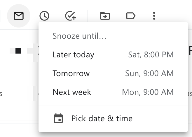 Email snooze